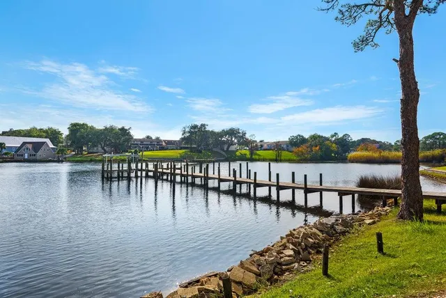 a view of a balcony with lake view