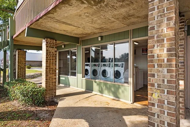 a view of a entryway door front of house