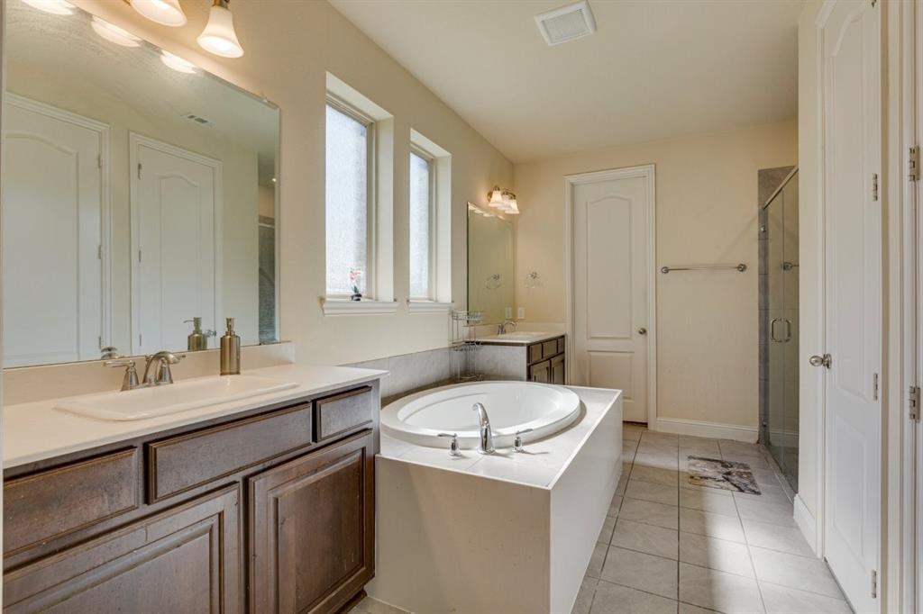 336 Red Hill Road Sunnyvale, TX 75182 - Photo 20 of 36 a bathroom with a sink and a mirror
