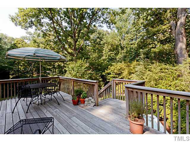 3105 Churchill Road Raleigh, NC 27607 - Photo 6 of 16 a view of balcony with furniture and wooden deck