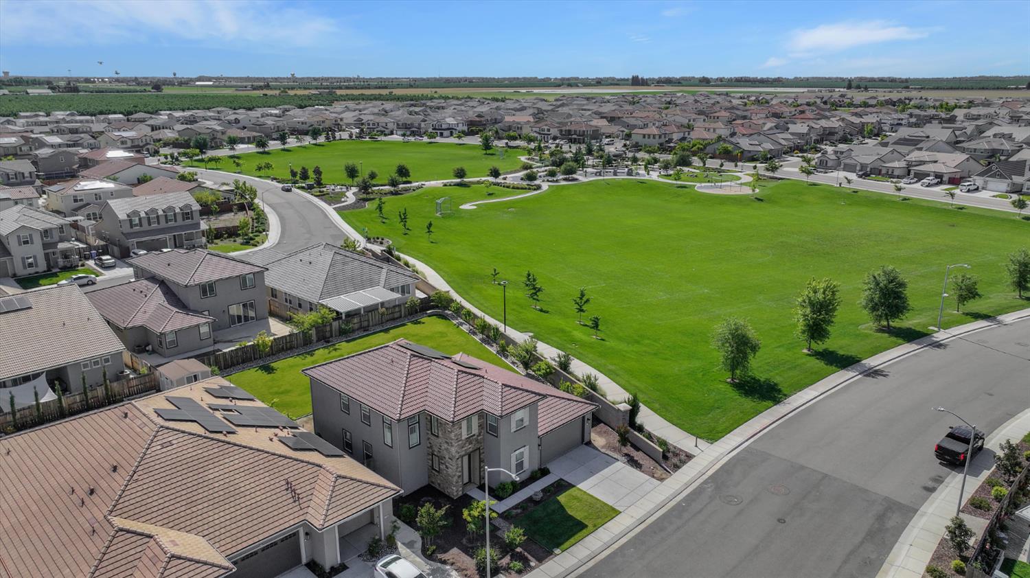 1898 Sanza Road Manteca, CA 95337 - Photo 35 of 41 an aerial view of a house with a garden