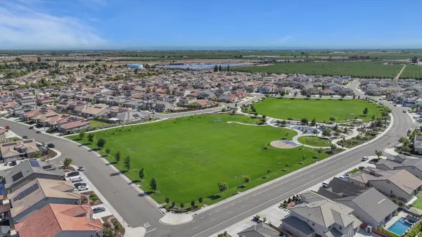 an aerial view of a city