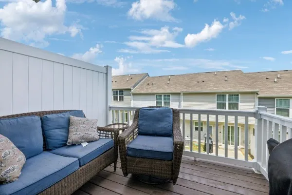 a outdoor living space with furniture and a couch