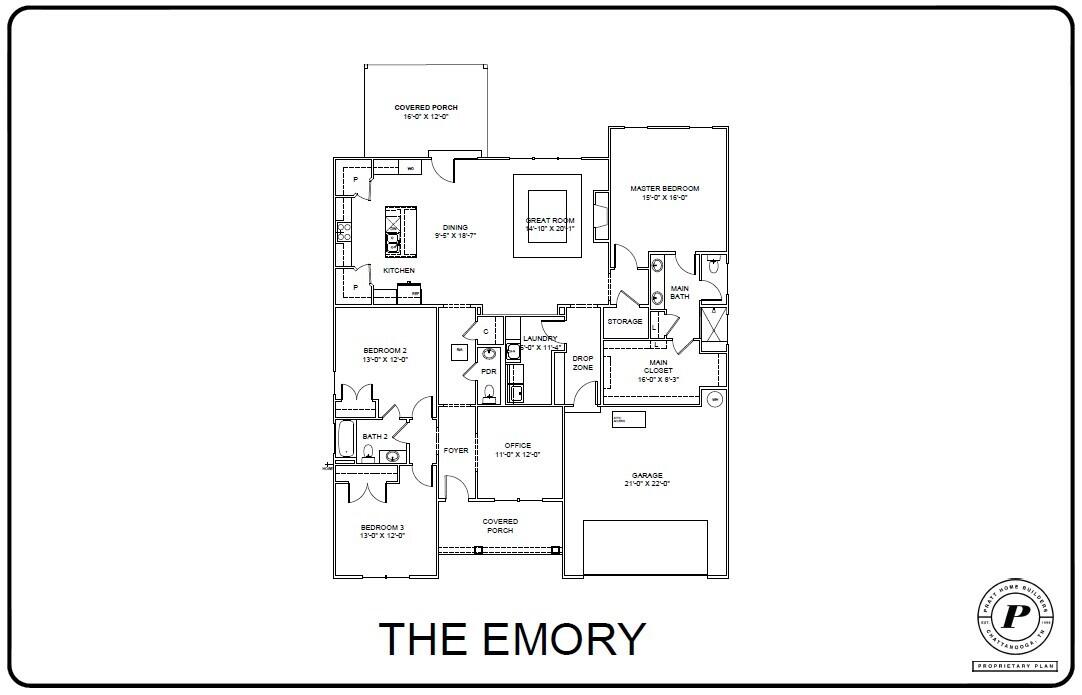 9863 Mayfly Road, Unit 85 Ooltewah, TN 37363 - Photo 2 of 2 Presentation Floor Plan