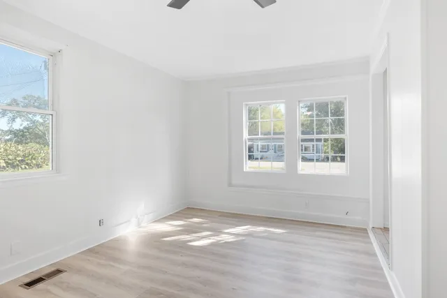 an empty room with a window