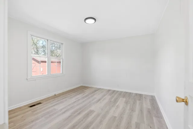 an empty room with a window