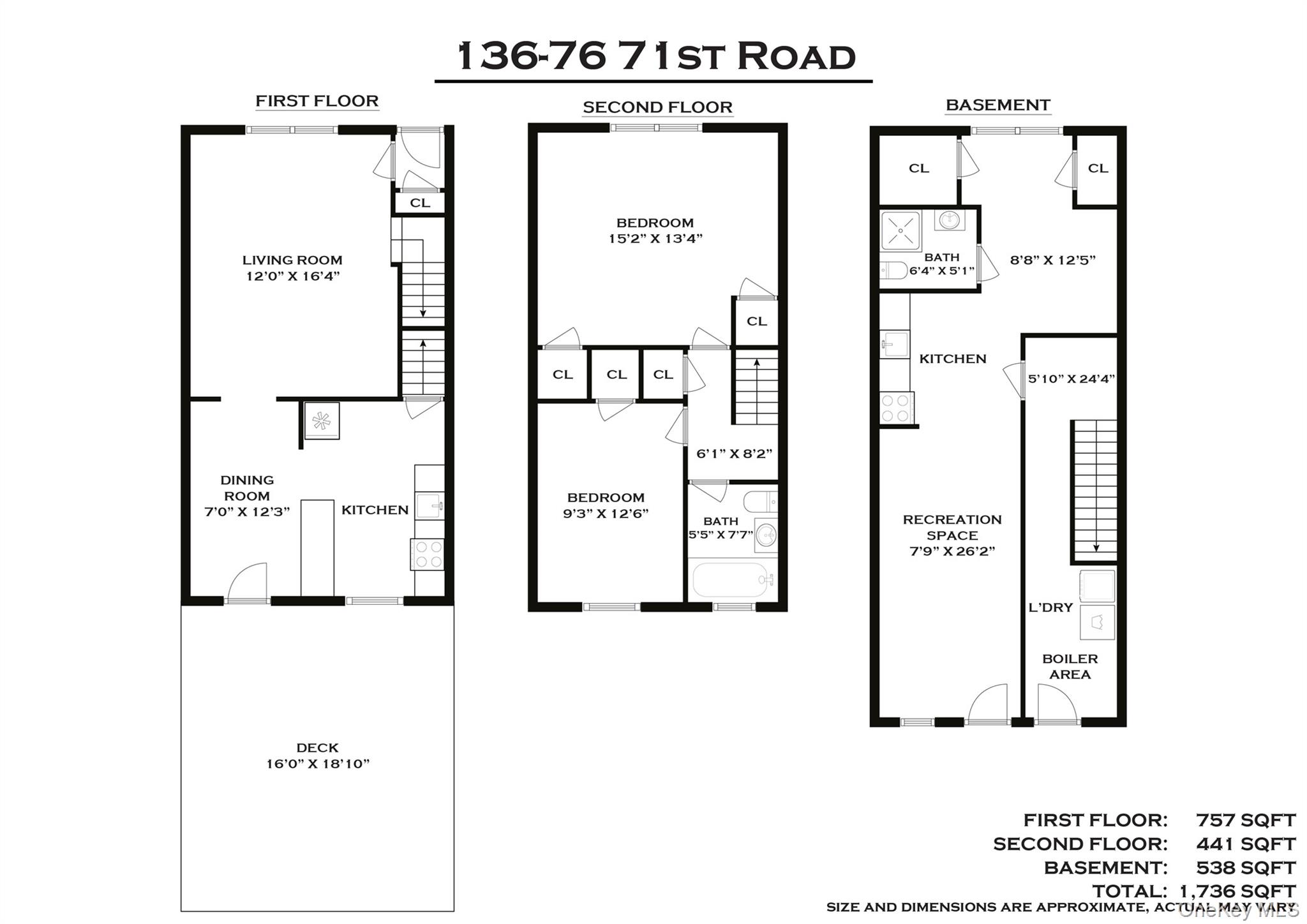 136-76 71st Road Queens, NY 11367 - Photo 31 of 31 a picture of a floor plan