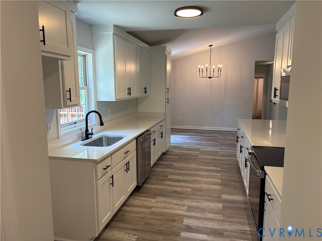 14002 Sunnybrook Road Petersburg, VA 23805 - Photo 5 of 21 Modern kitchen featuring white shaker cabinetry, s
