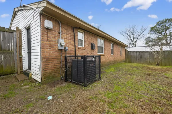 a backyard of a house