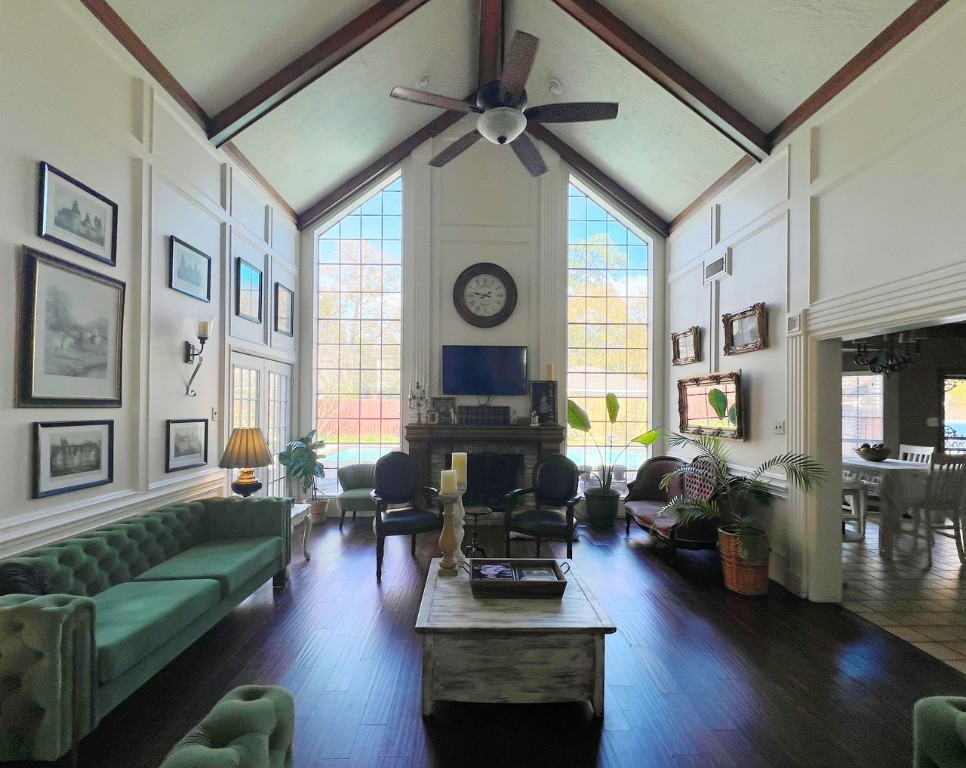 16702 Mandeville Court Spring, TX 77379 - Photo 2 of 15 a living room with fireplace furniture and a large window