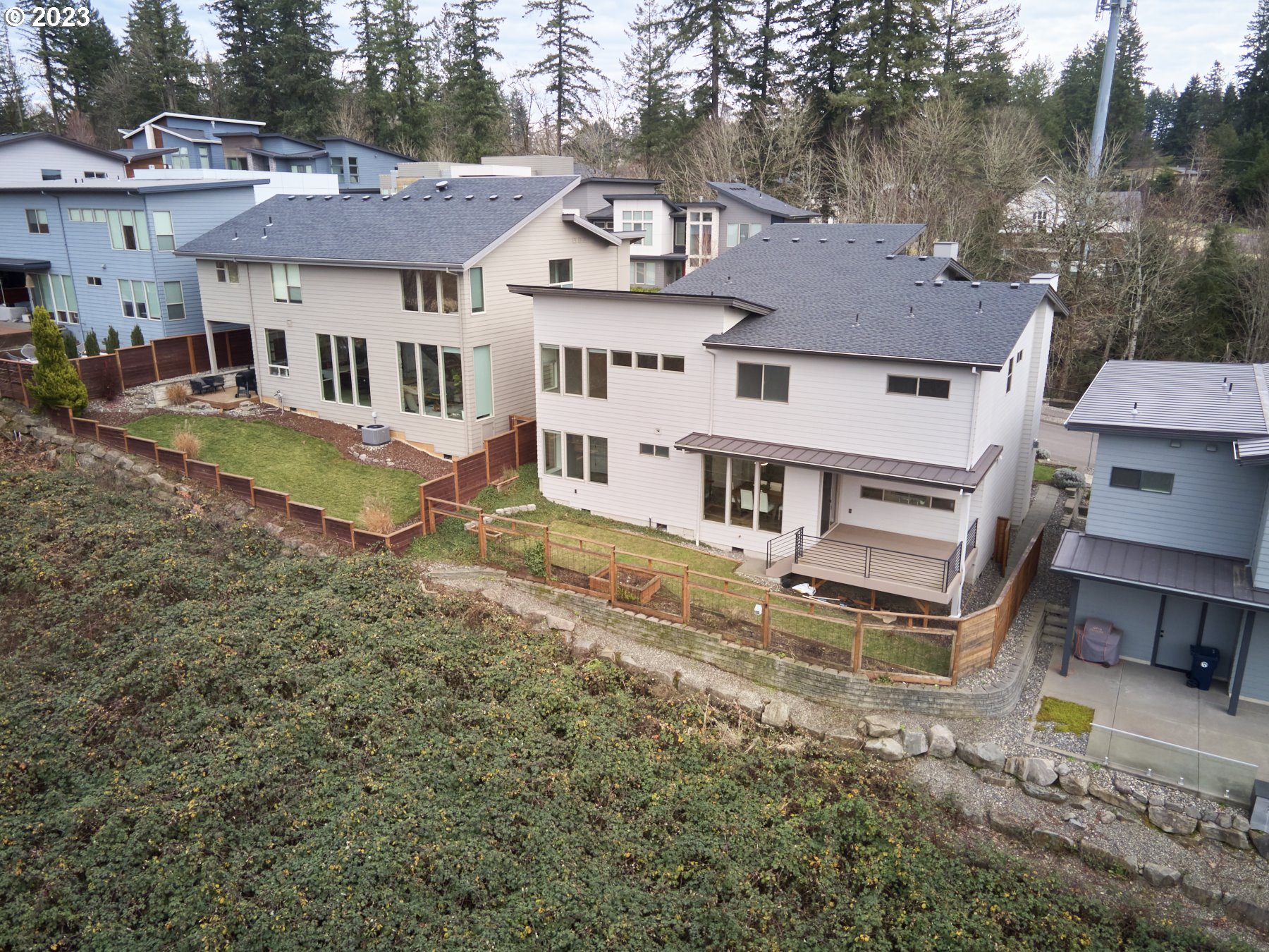 4633 North Adams Street Camas, WA 98607 - Photo 38 of 40 an aerial view of a house with a yard