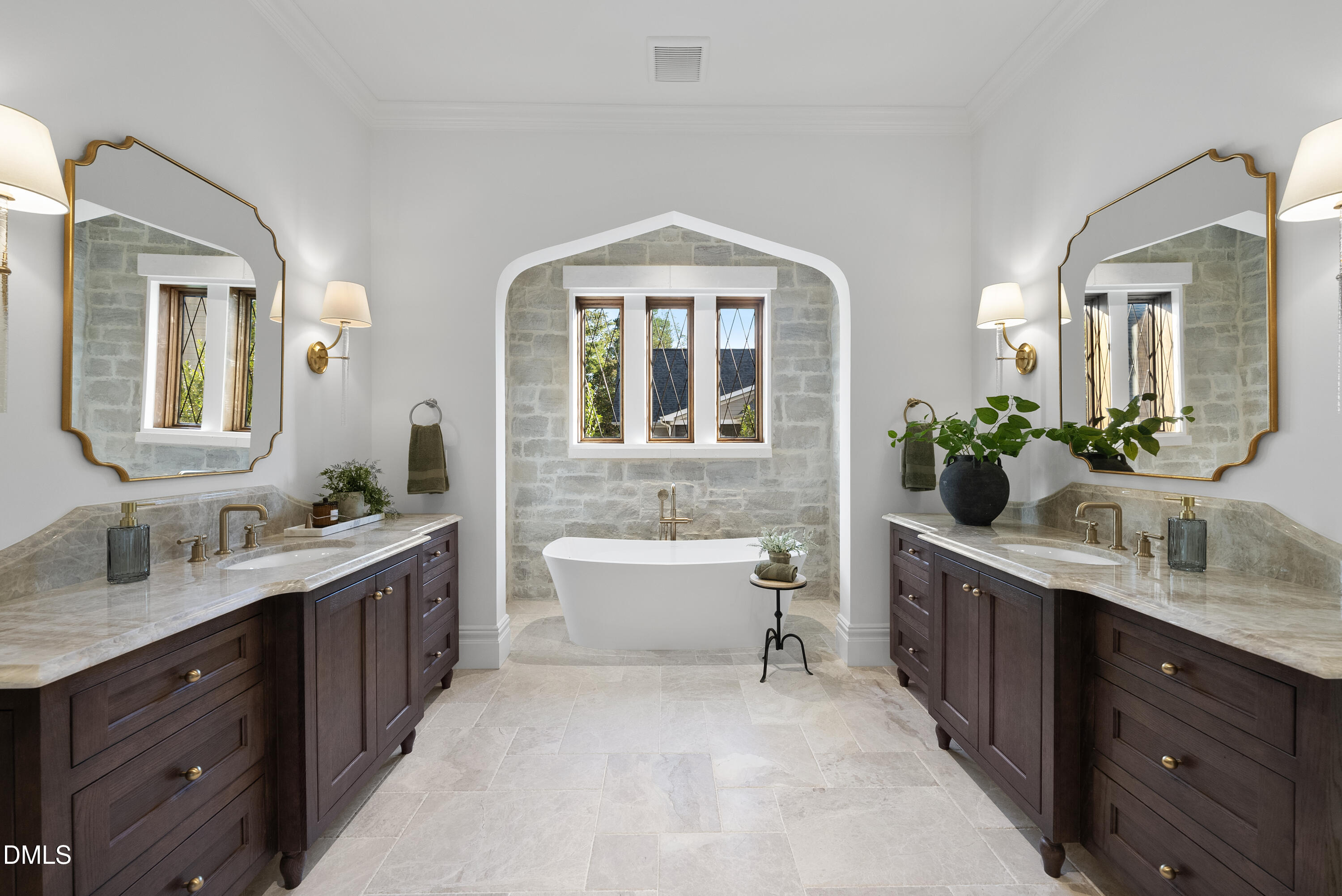 2128 Ridge Road Raleigh, NC 27607 - Photo 66 of 100 a spacious bathroom with a tub sink and mirror