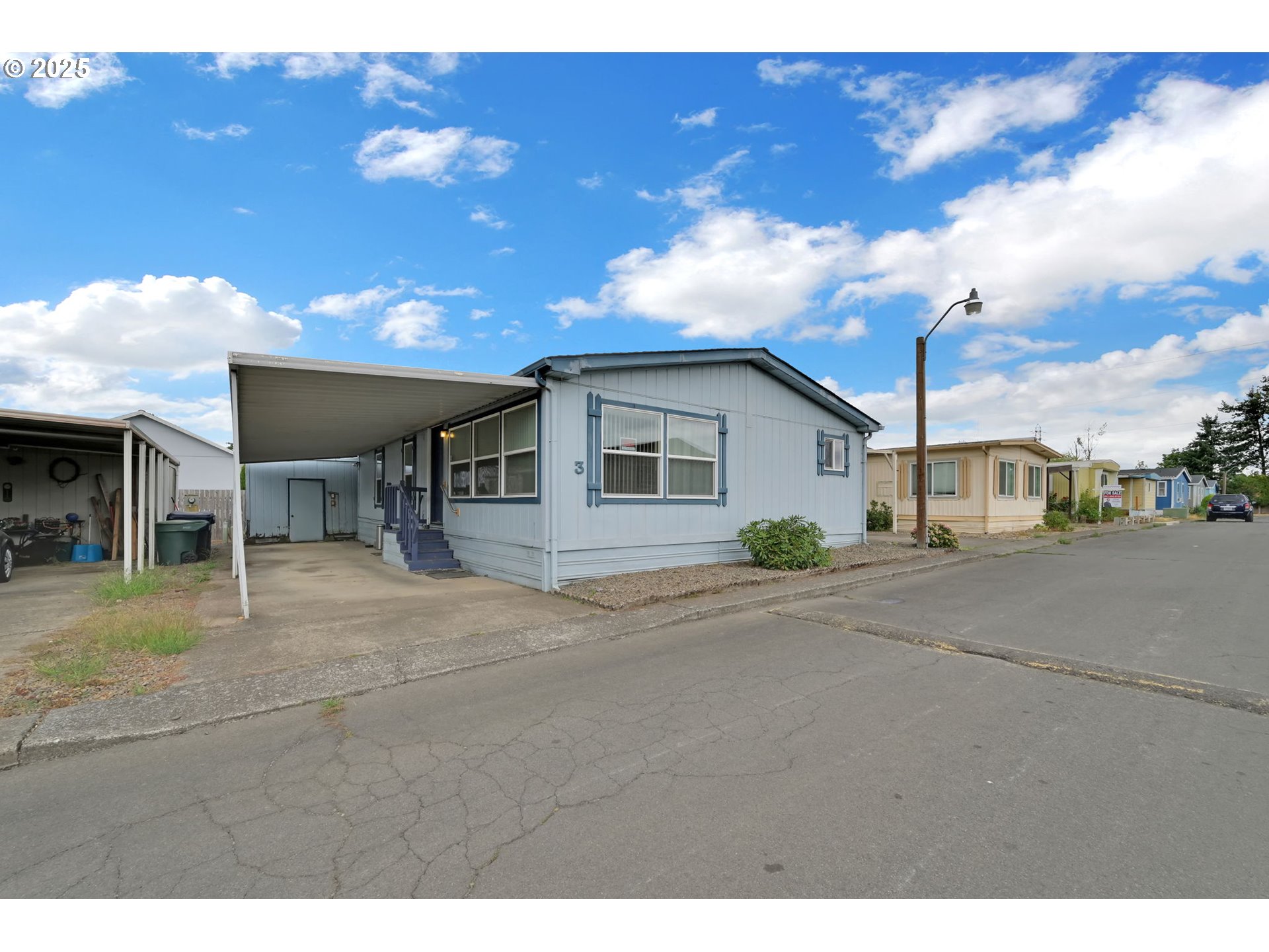 a view of a house with a patio