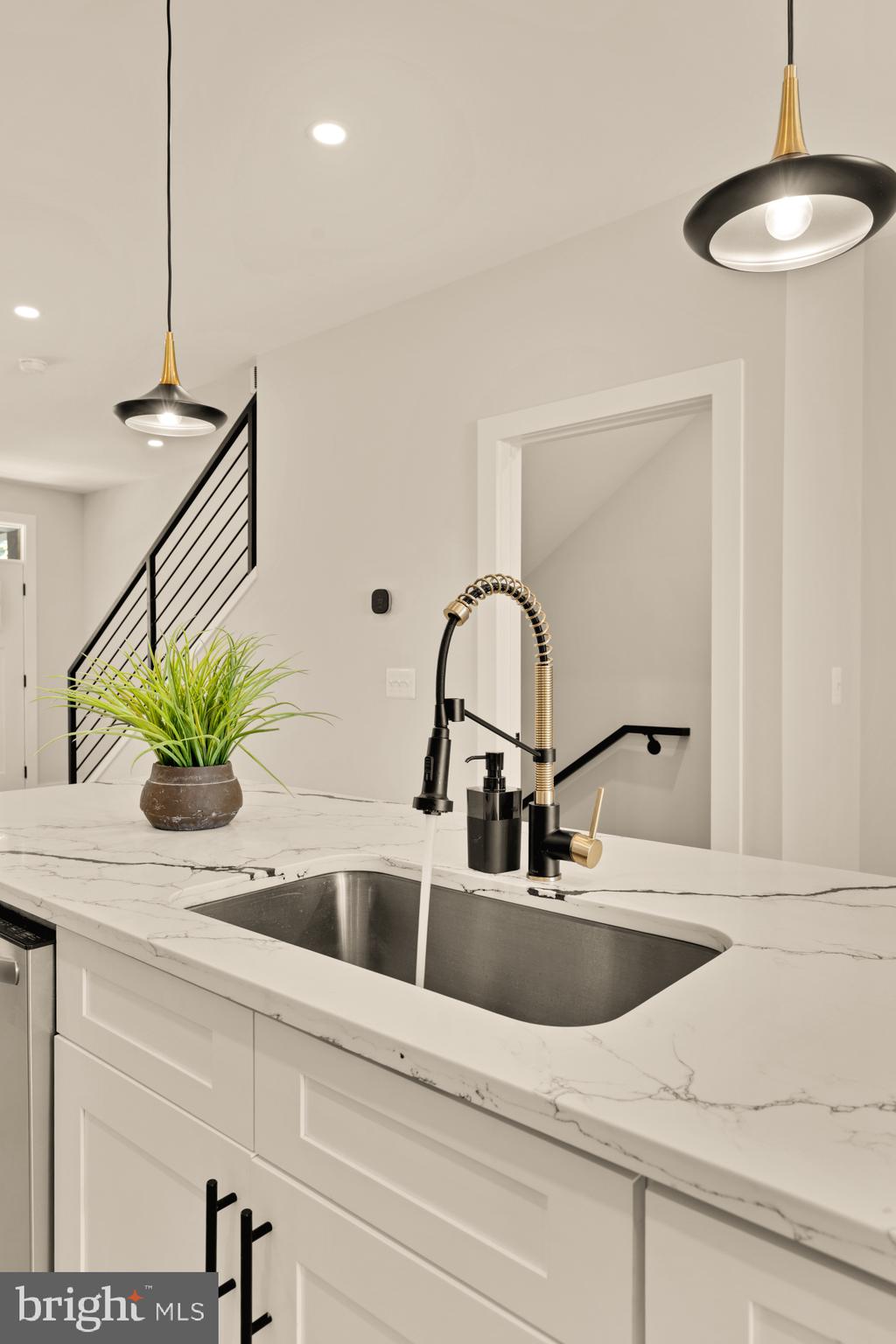 815 Marietta Place Northwest Washington, DC 20011 - Photo 18 of 44 a kitchen with a sink and a potted plant