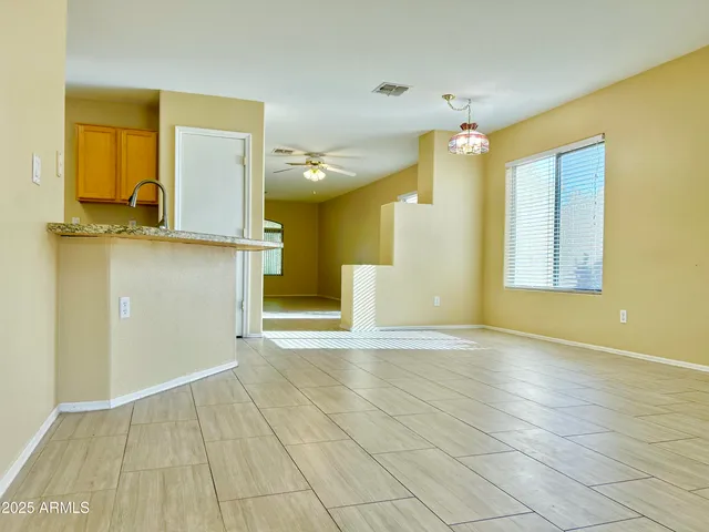 a view of a livingroom with a chandelier