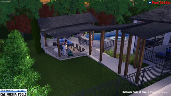 a view of a porch with furniture