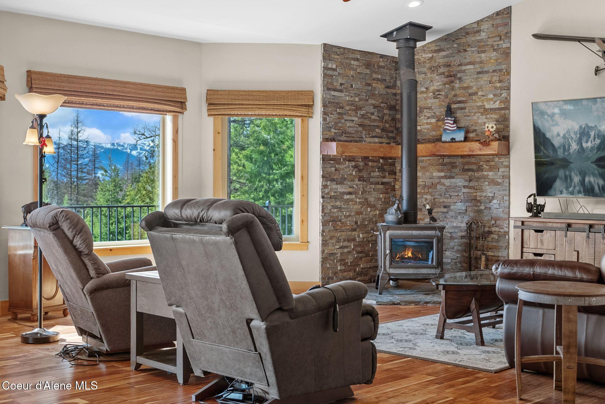 422 Lightning Peak Road Sandpoint, ID 83864 - Photo 21 of 92 Cozy wood stove