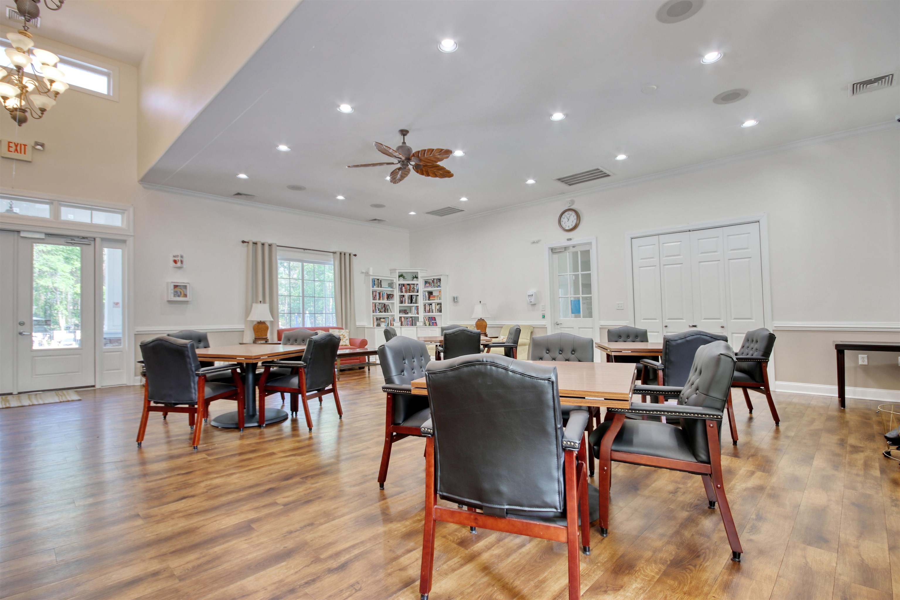 4 Guillemont Court Murrells Inlet, SC 29576 - Photo 39 of 40 Dining space with recessed lighting, ceiling fan, light wood-style floors, and crown molding