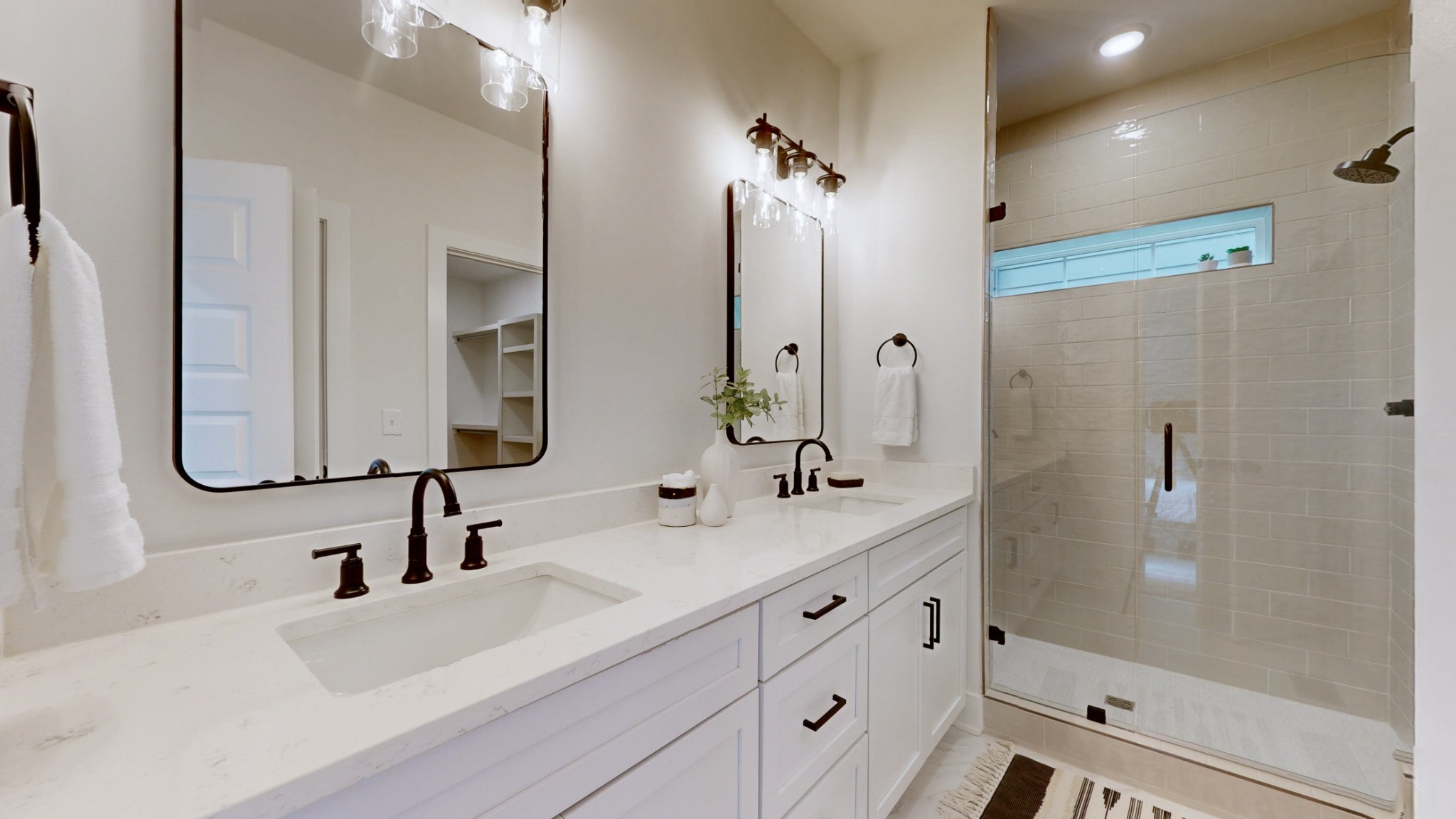 1805 Golf Club Road Old Hickory, TN 37138 - Photo 13 of 26 a bathroom with double vanity sink and mirror