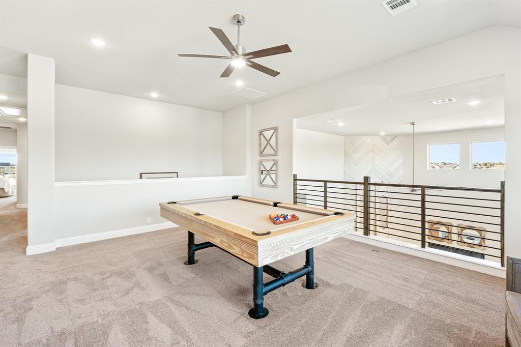 817 Rusty Run Drive Midlothian, TX 76065 - Photo 27 of 40 a living room with pool table and ceiling fan