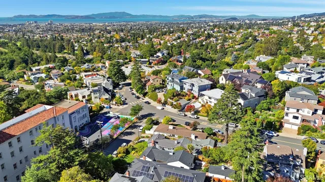 an aerial view of multiple house