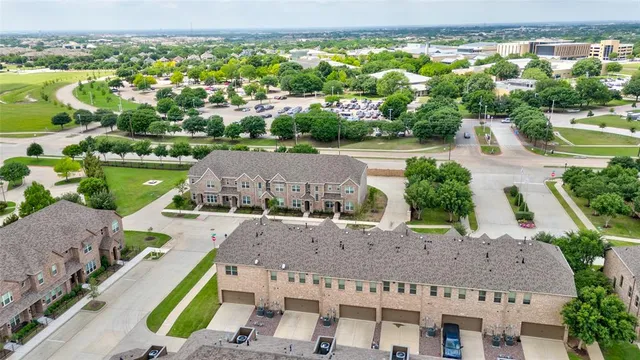 an aerial view of multiple house