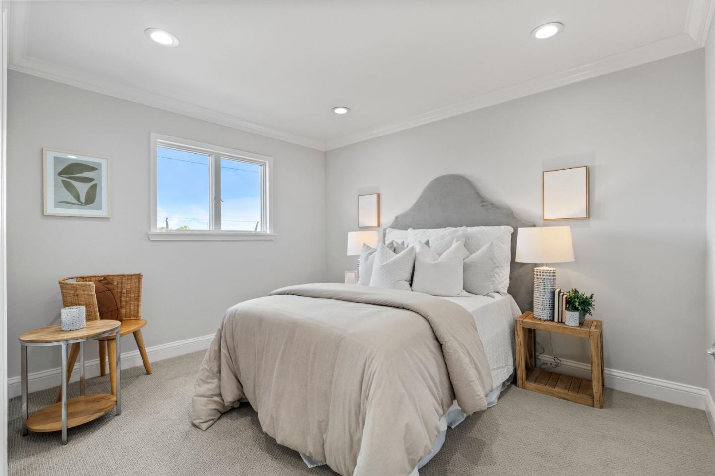 511 Corbitt Drive Burlingame, CA 94010 - Photo 20 of 43 a bedroom with a bed and a lamp