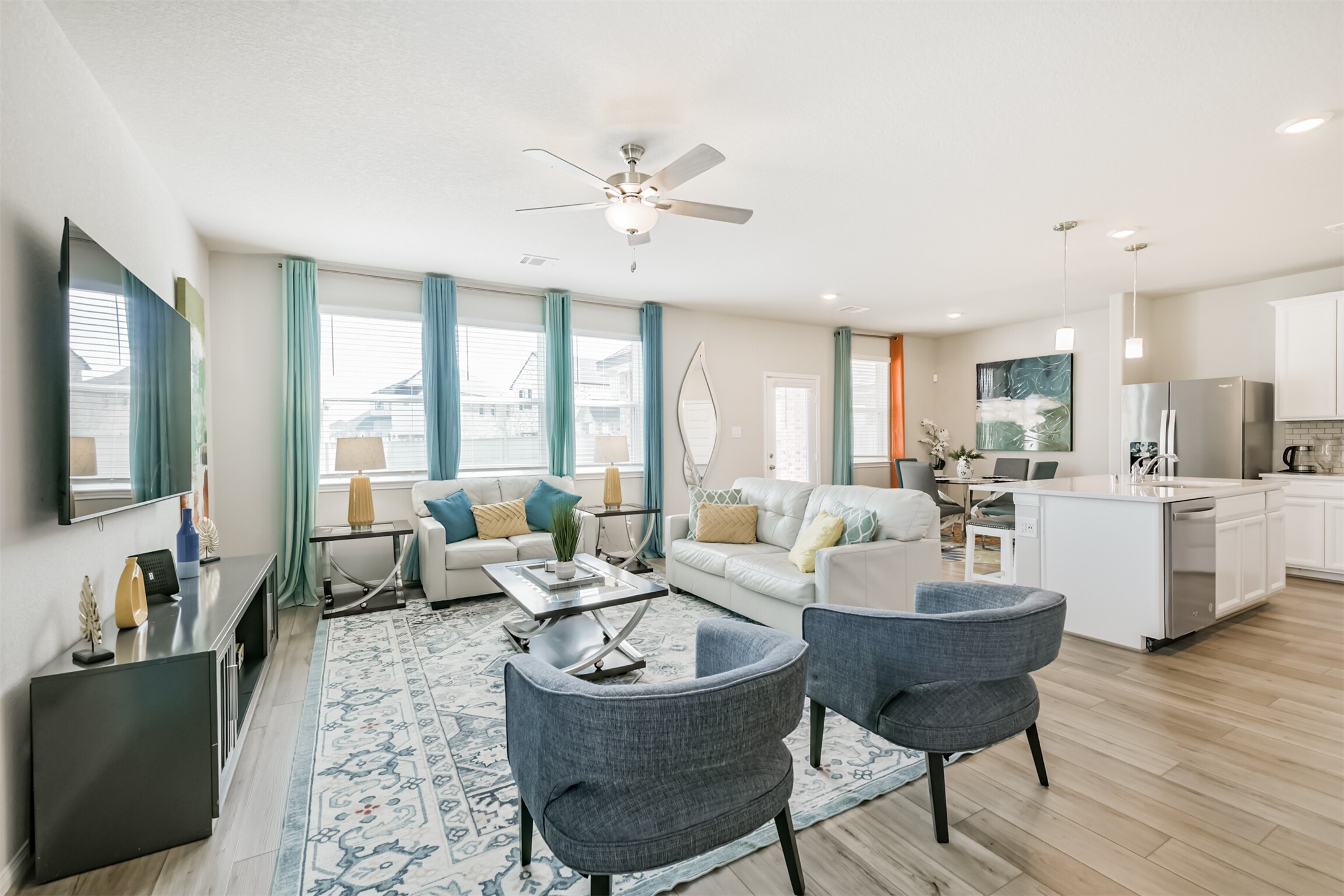 17465 Buckeye Branch Conroe, TX 77385 - Photo 4 of 47 Living room offers abundant natural light and amazing views of the backyard