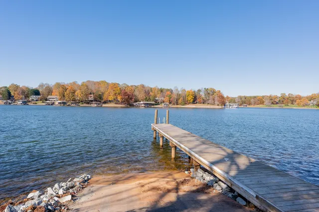 a view of a lake with lots of trees