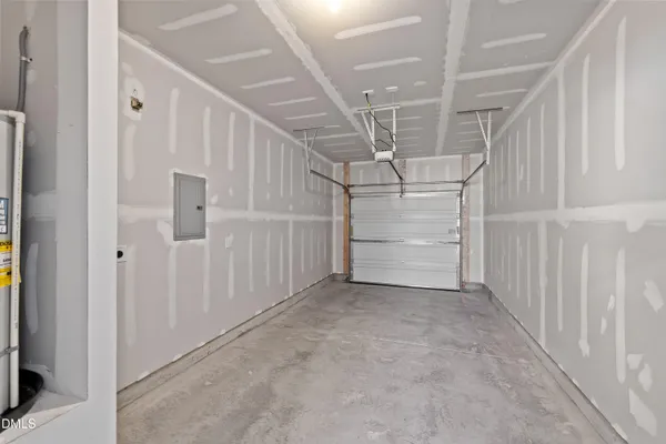 a view of a hallway with closet area