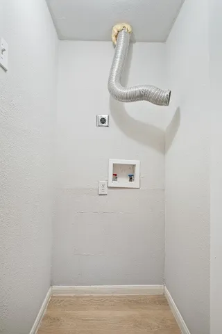 a view of small space with racks on the wall