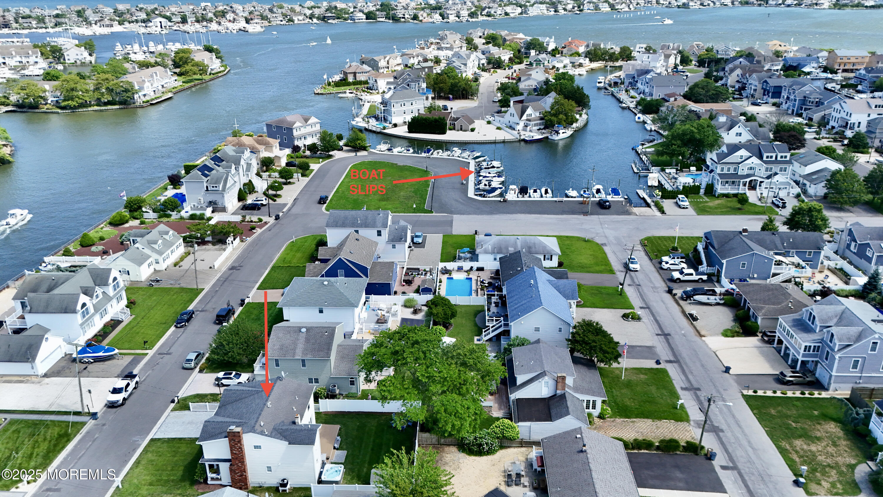 1810 Shore Boulevard Point Pleasant, NJ 08742 - Photo 9 of 49 an aerial view of house with yard swimming pool and outdoor seating