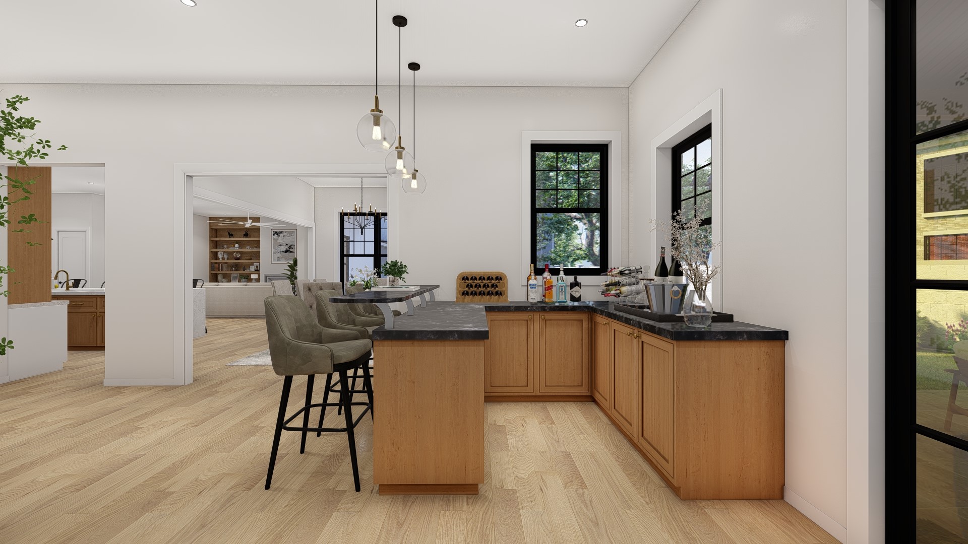 1237 Althea Drive Houston, TX 77018 - Photo 26 of 38 Wet Bar These are Pre-Build Renderings, the home will vary from this photo.