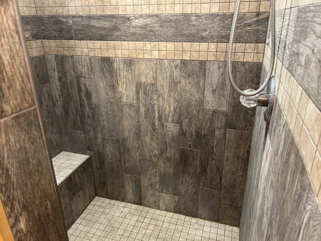 a view of a lake with a yard