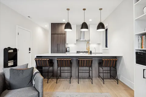 a view of kitchen with breakfast area