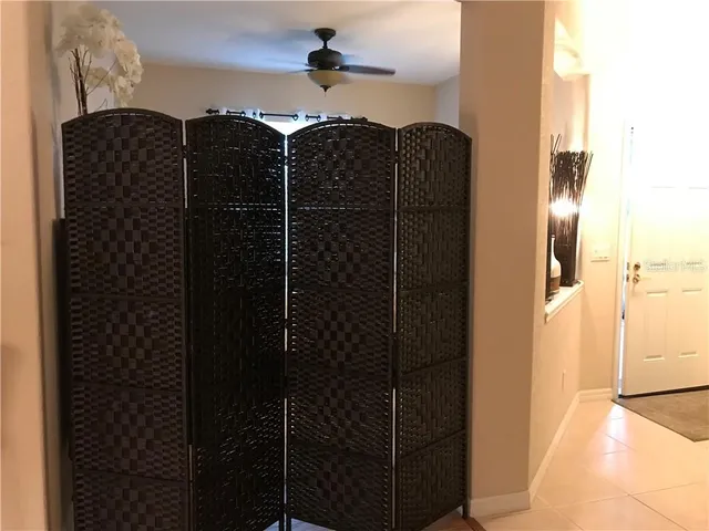 a view of lake with a yard