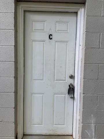 a view of front door