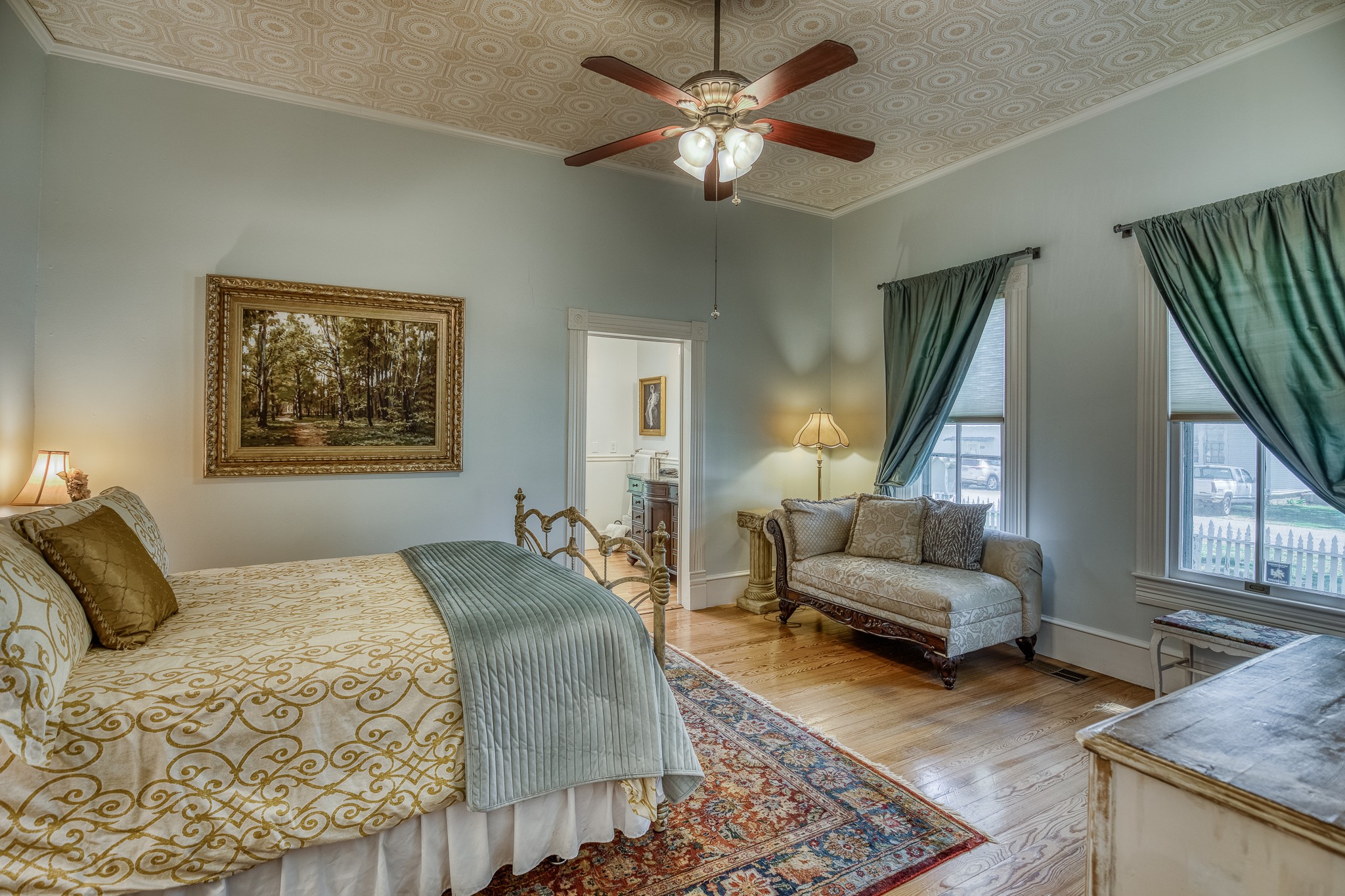 235 Hickory Road New Ulm, TX 78950 - Photo 26 of 43 a bedroom with a bed couch and a window