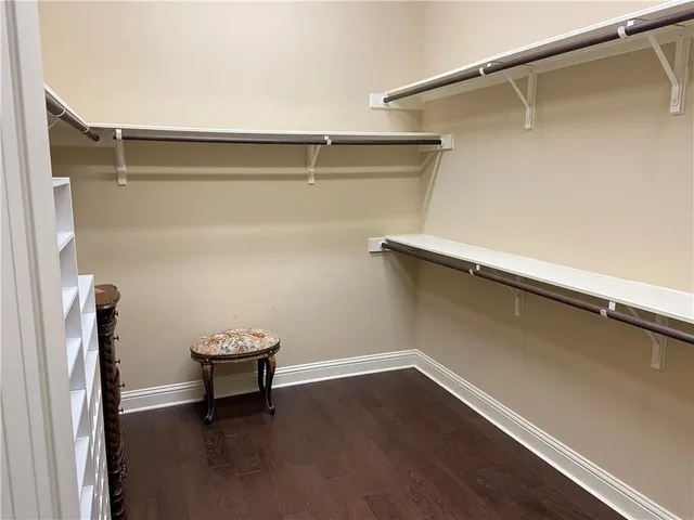 a view of a room with rack on the wall