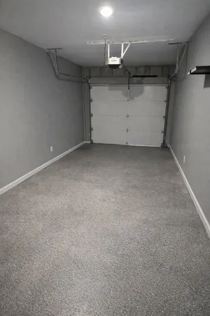 a view of a garage