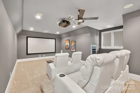 a workspace with furniture and wooden floor