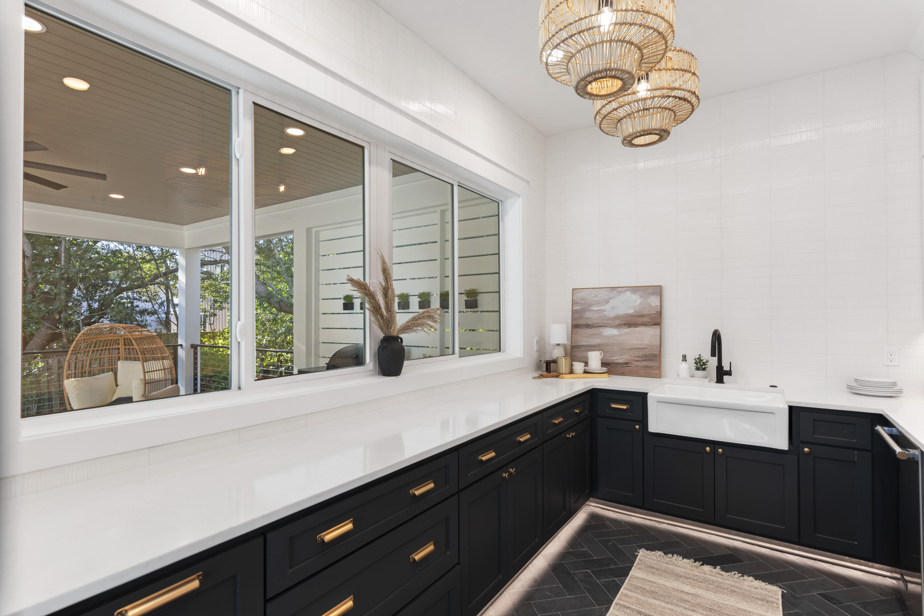 185 Dune Drive Santa Rosa Beach, FL 32459 - Photo 20 of 53 a kitchen with a sink and a large window