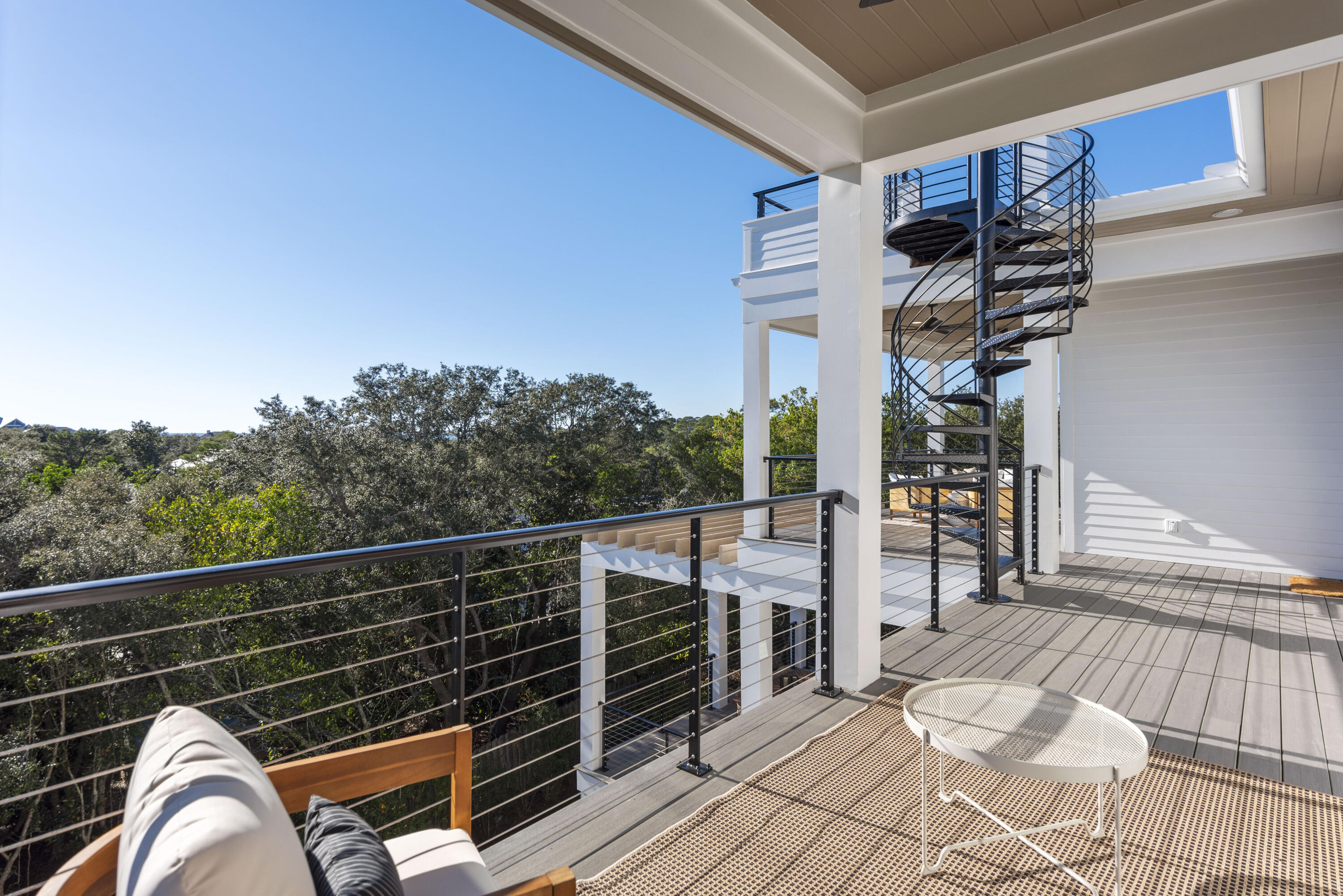 185 Dune Drive Santa Rosa Beach, FL 32459 - Photo 41 of 53 a view of roof deck with couches and wooden floor