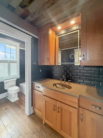 a bathroom with a sink and a toilet