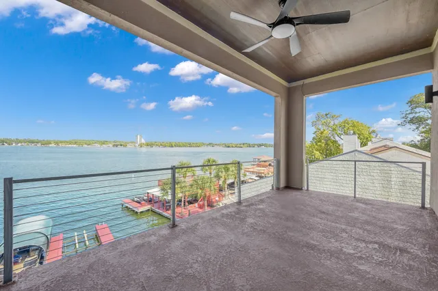 a view of a room with painted walls