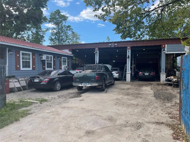 a view of a car garage