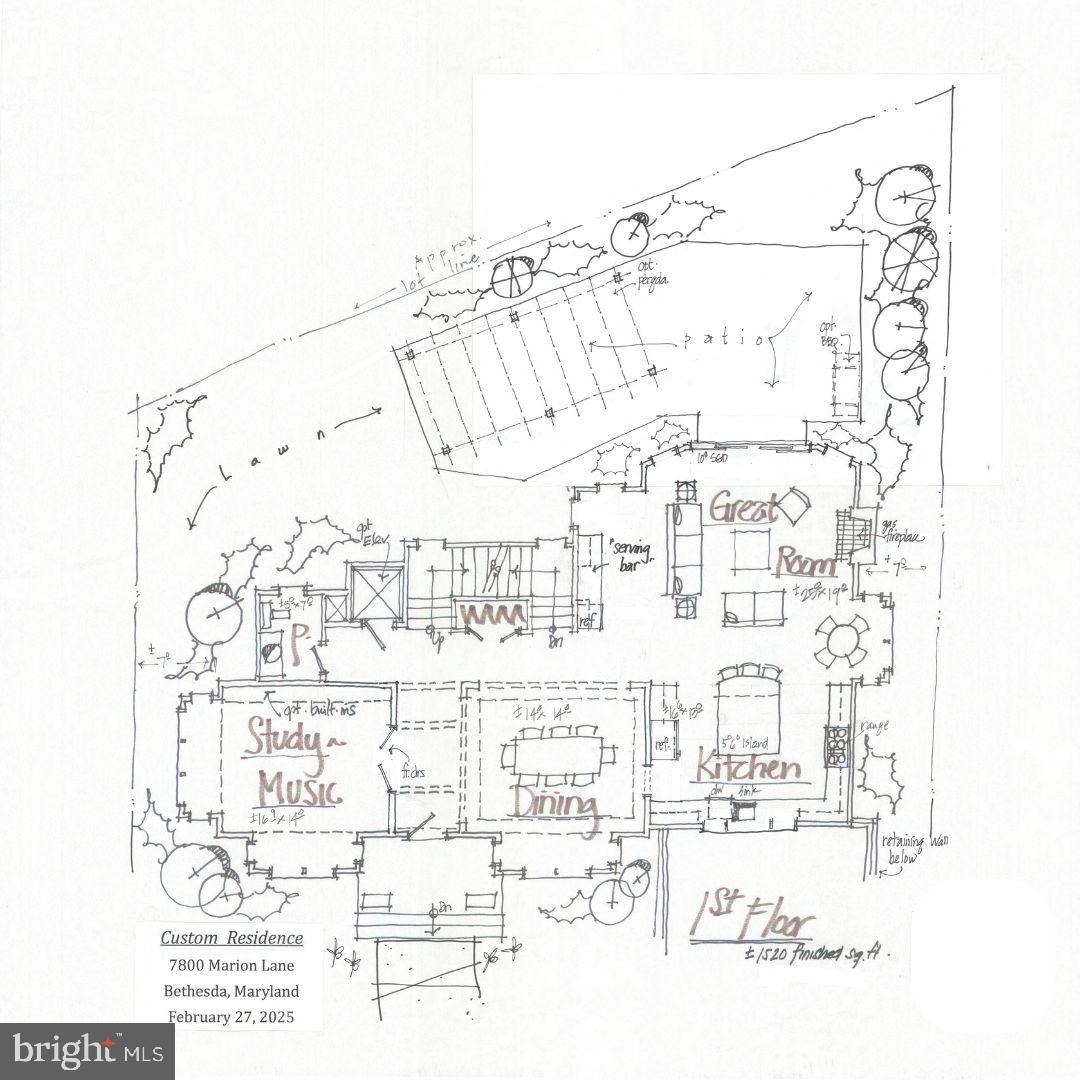 7800 Marion Lane Bethesda, MD 20814 - Photo 4 of 11 a black and white photo of a painting