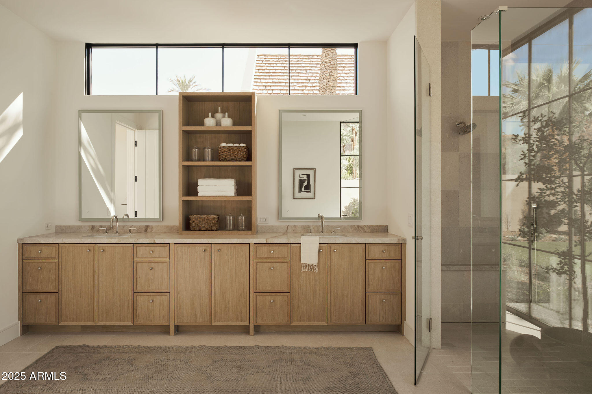 4600 North Rubicon Avenue, Unit 2 Phoenix, AZ 85018 - Photo 20 of 53 a bathroom with a double vanity sink and mirror