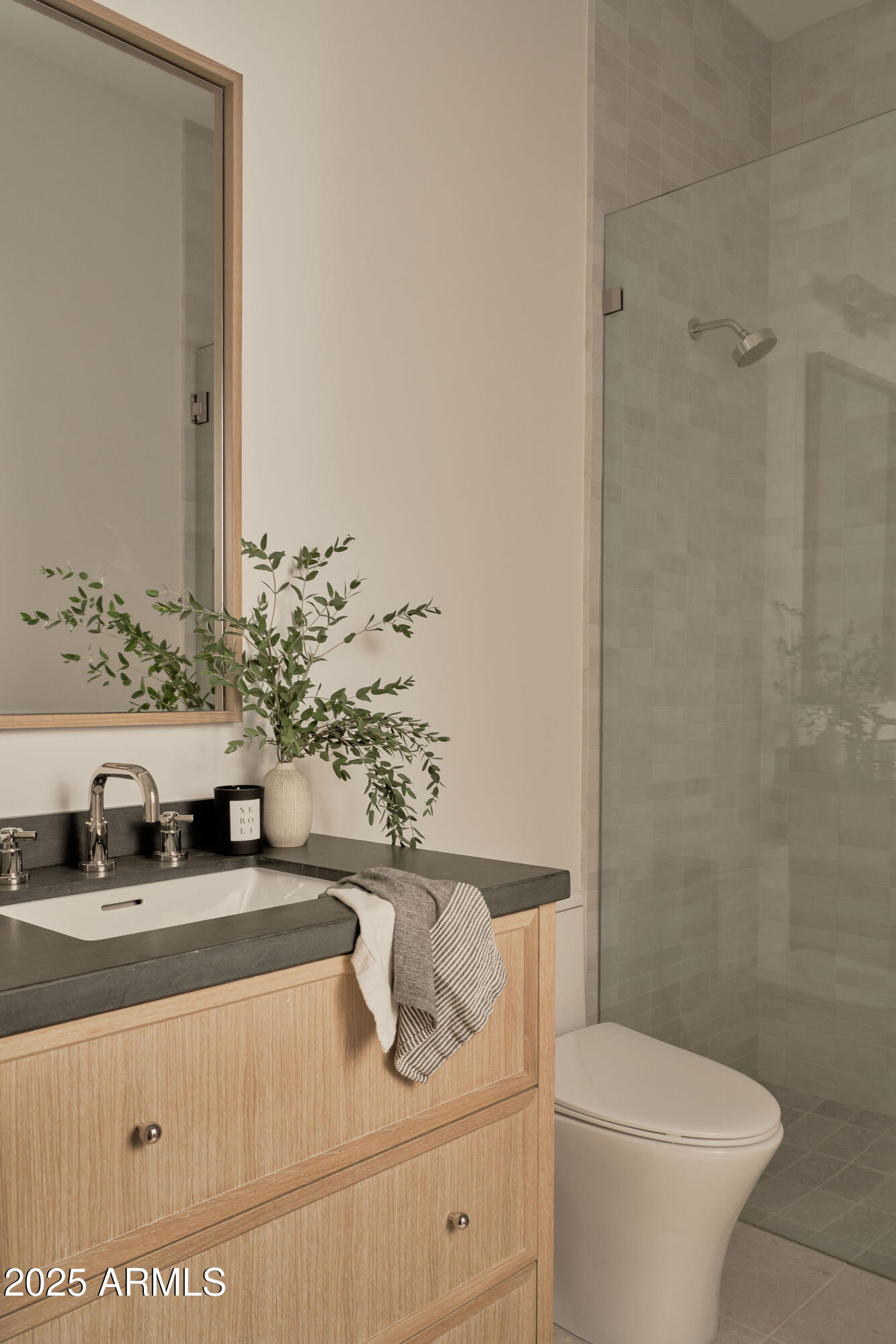 4600 North Rubicon Avenue, Unit 2 Phoenix, AZ 85018 - Photo 39 of 53 a bathroom with a sink a toilet and mirror
