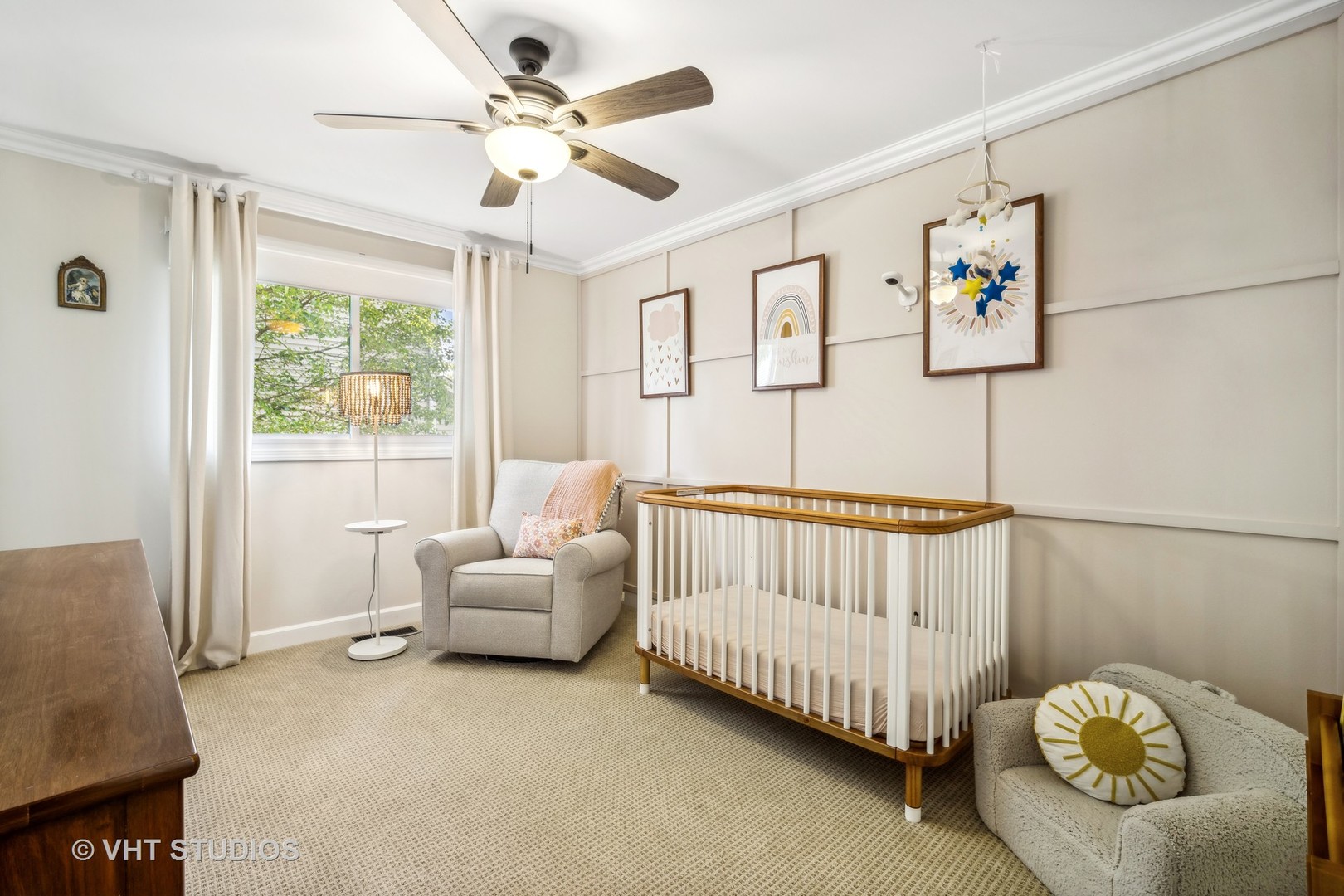 221 West Harrison Road Lombard, IL 60148 - Photo 12 of 24 a bedroom with a bed and a couch